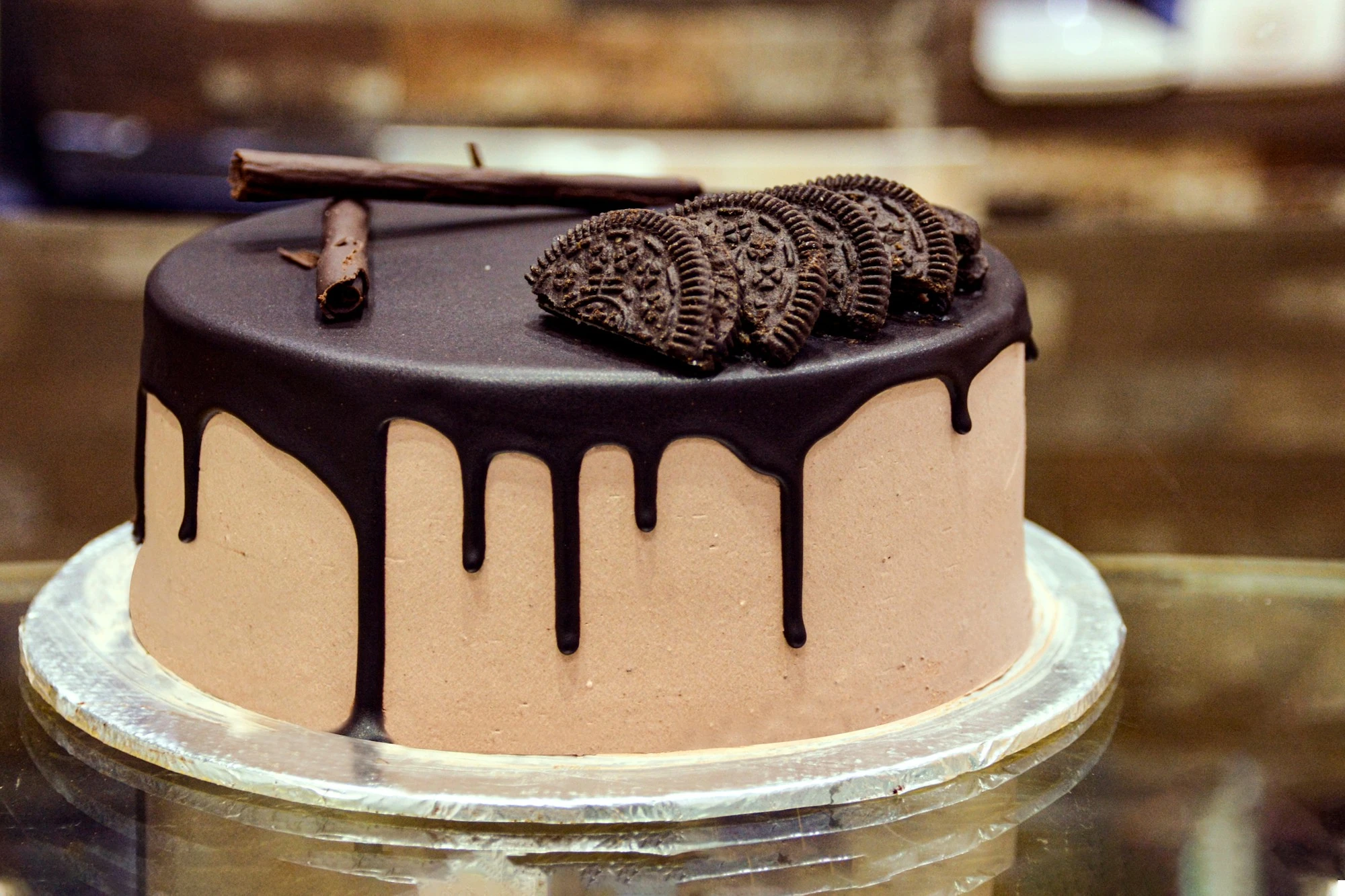Torta de chocolate con cobertura